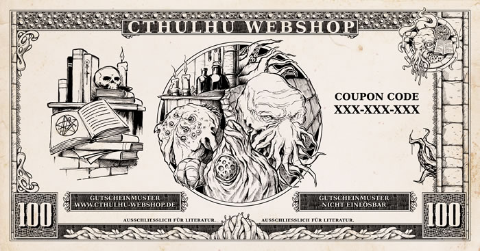 100 Euro Bücher-Einkaufsgutschein für den Cthulhu-Webshop