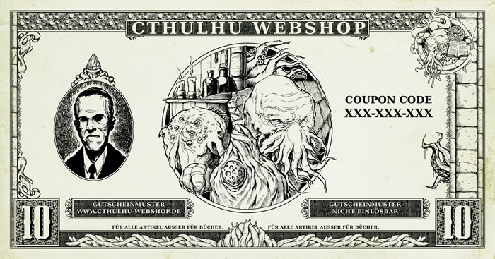 10 Euro Allgemeiner-Einkaufsgutschein für den Cthulhu-Webshop