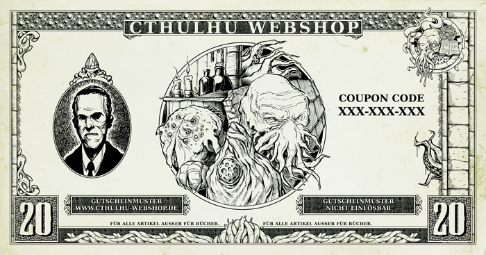 20 Euro Allgemeiner-Einkaufsgutschein für den Cthulhu-Webshop